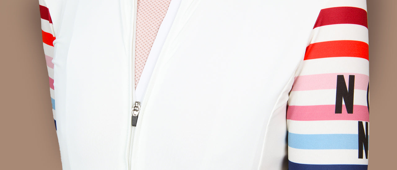 NGNM stripes ivory multi-colour sleeves