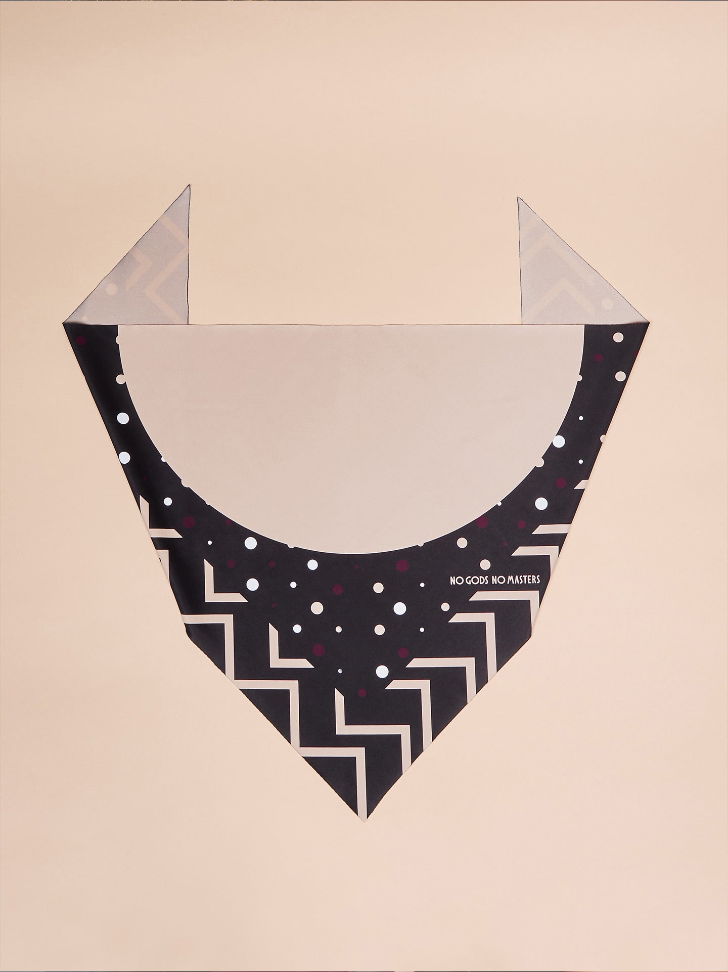 NGNM Black Healing Circle Winter Foulard polka dots multicolor