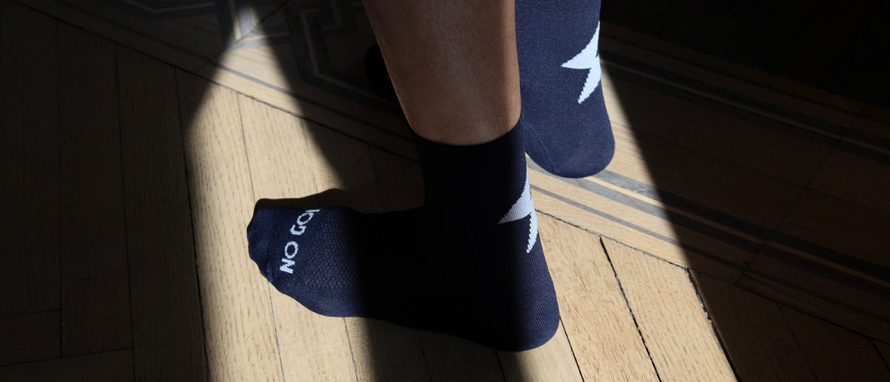 NGNM Power-up socks blue side