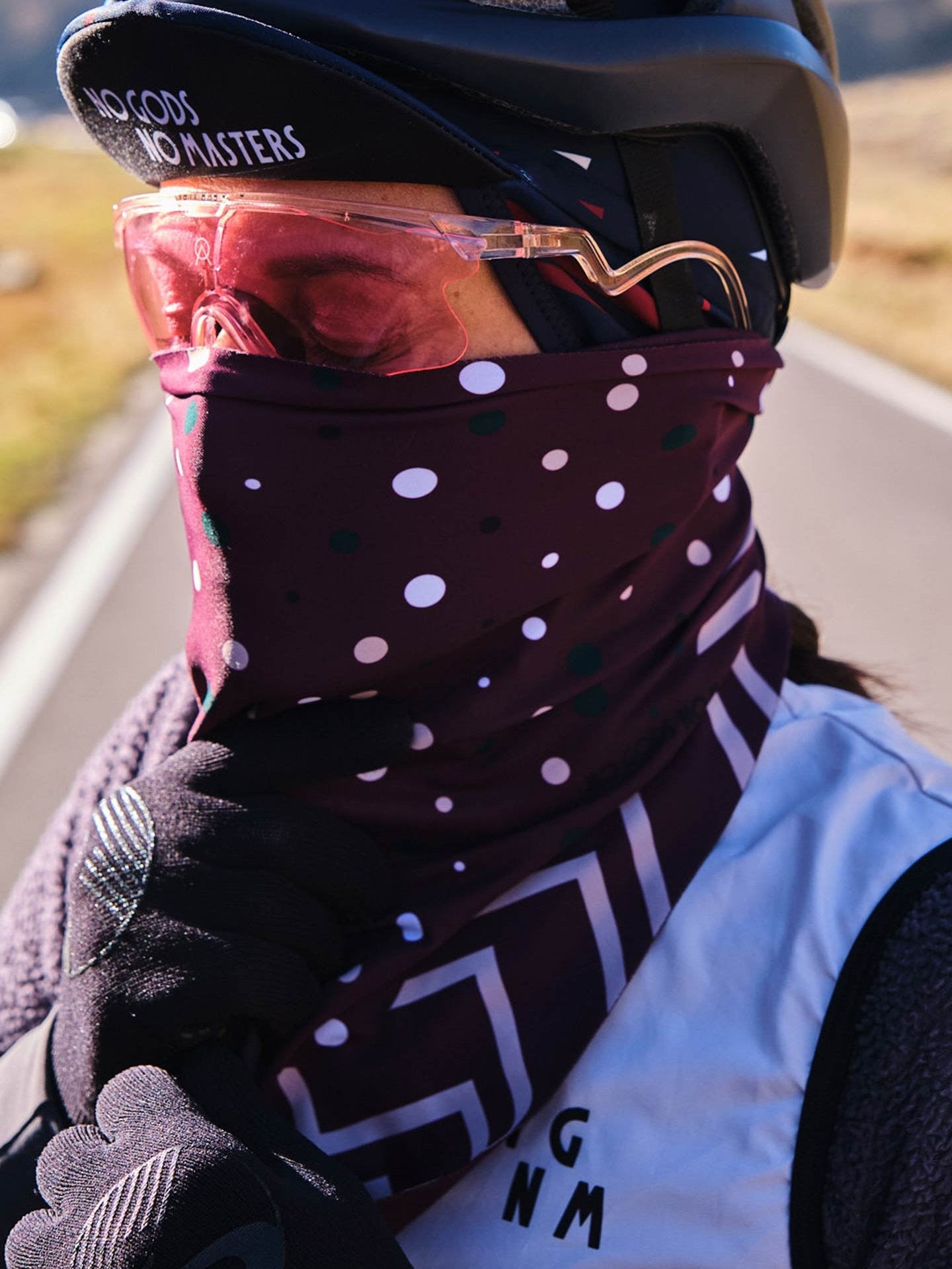 Winter Foulard - Polka Dots - Deep Purple