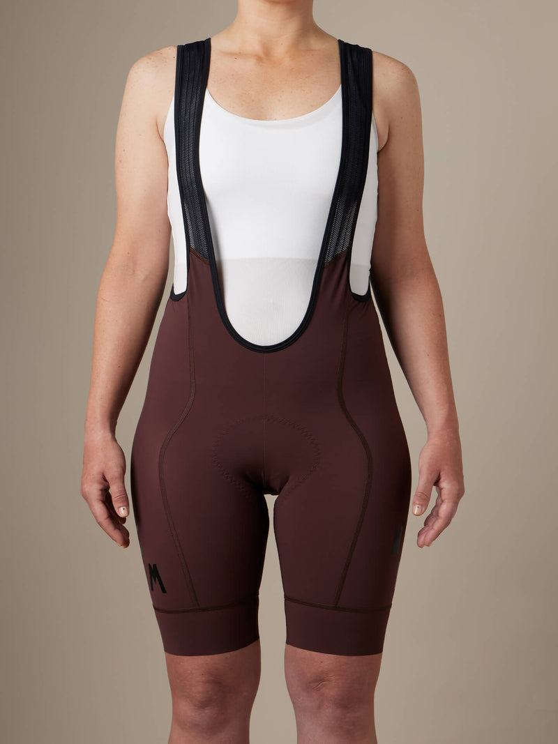 QuickStop Performance BIb shorts dark burgundy front