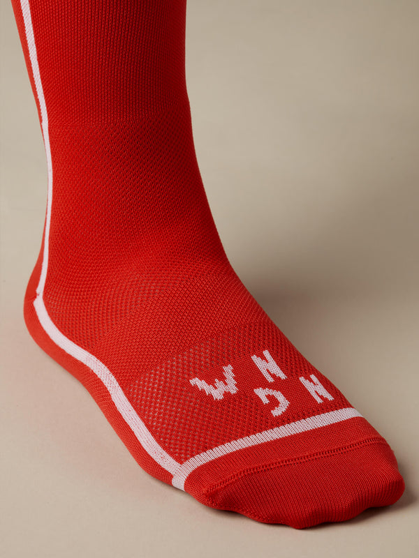 T-section socks red white logo