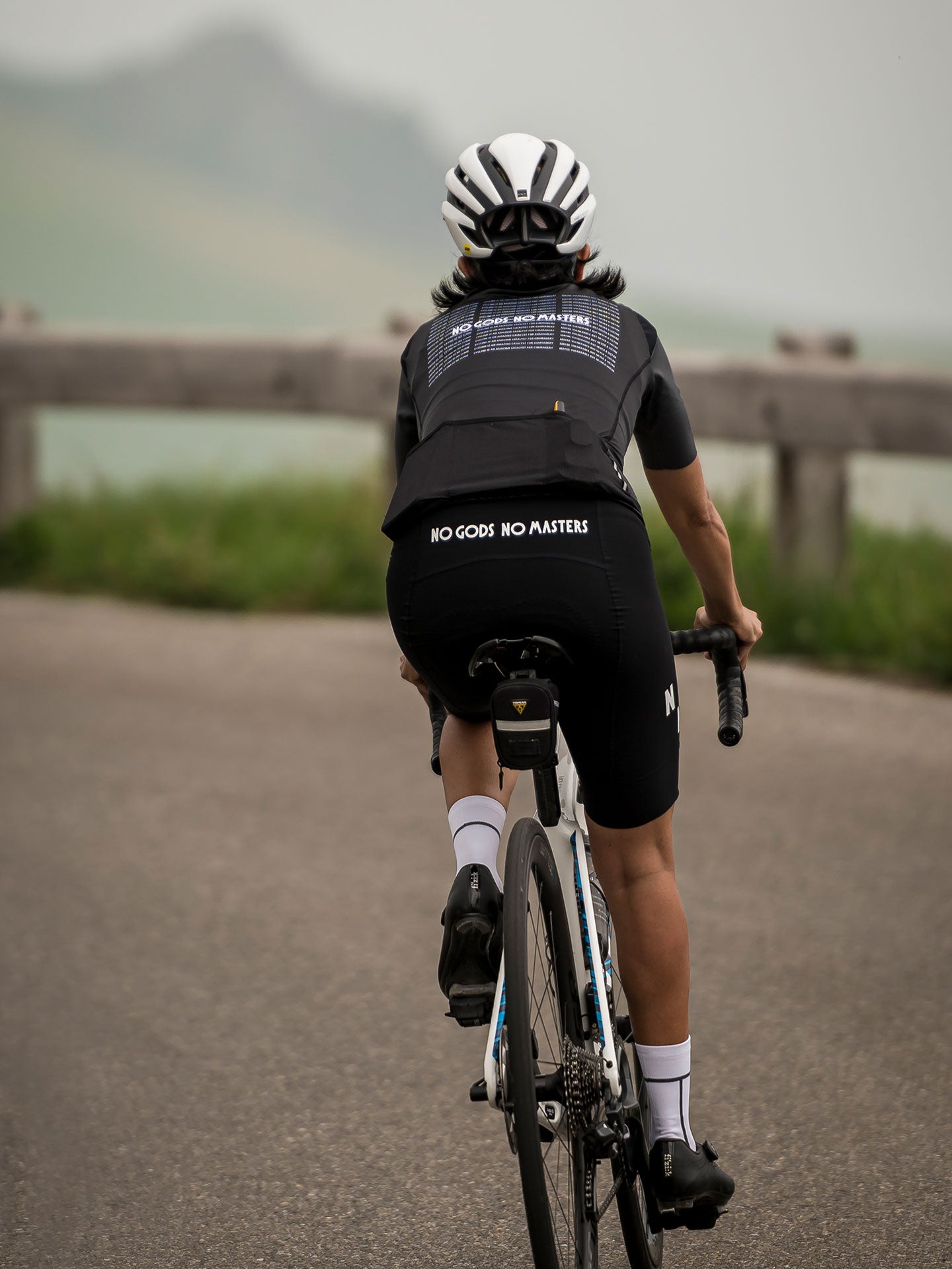 NGNM Black Mantra Performance Jersey back with white logo