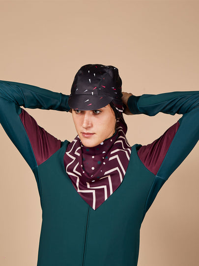 Winter Foulard - Polka Dots - Forest Green
