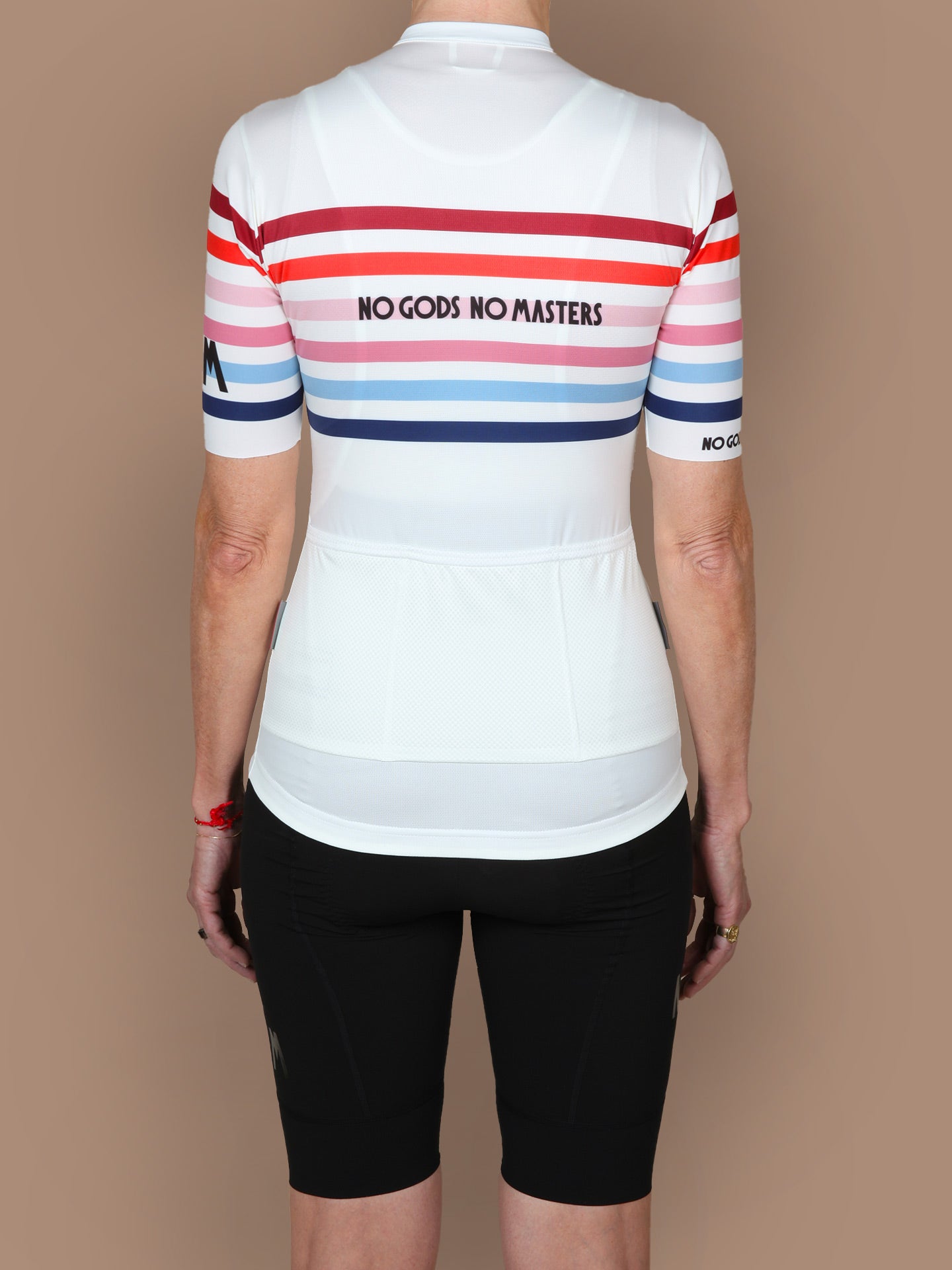 NGNM Stripes cycling jersey multicolour back black performance bib shorts