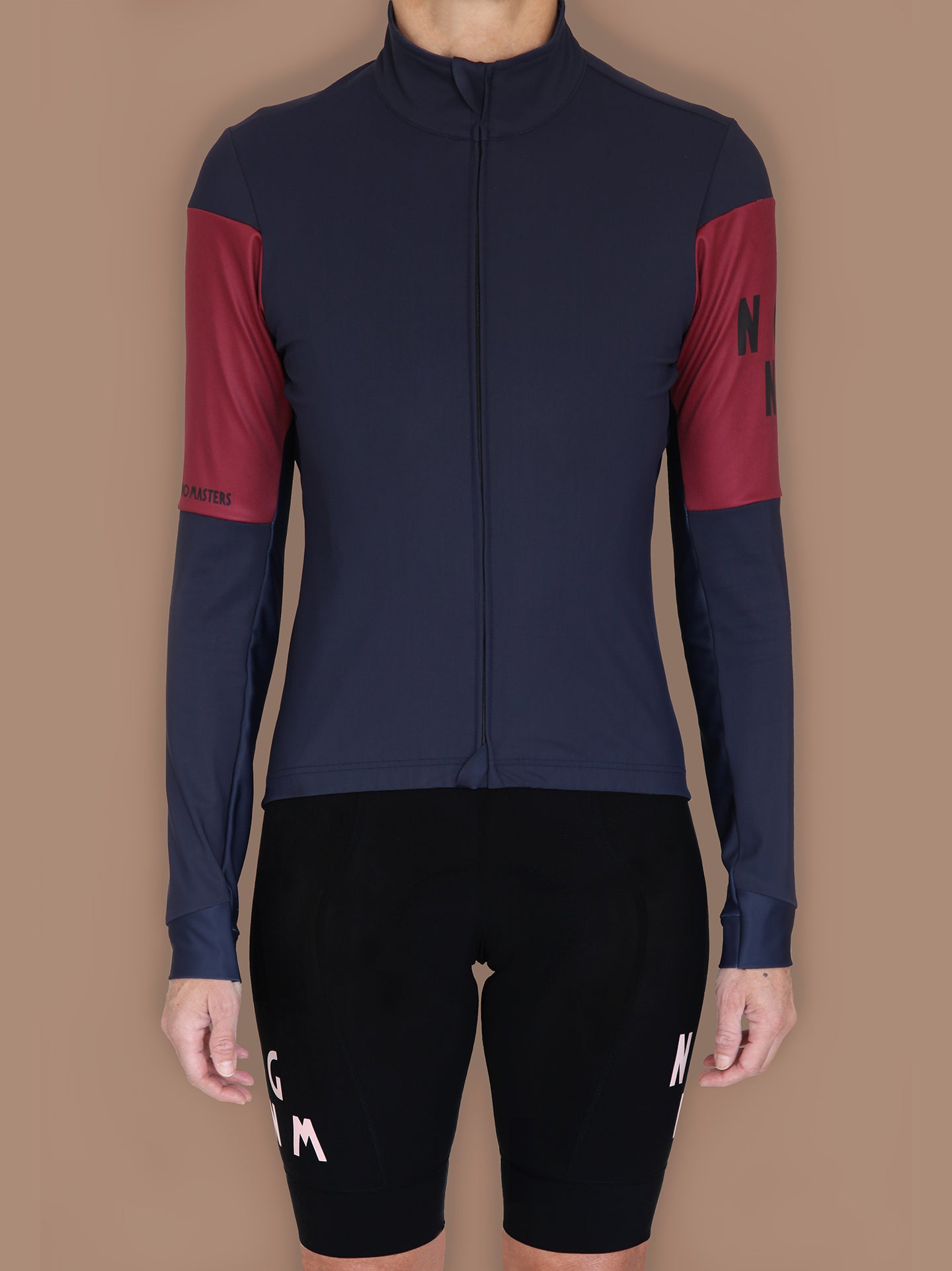 NGNM Mid-Season Jacket front blue bordeaux