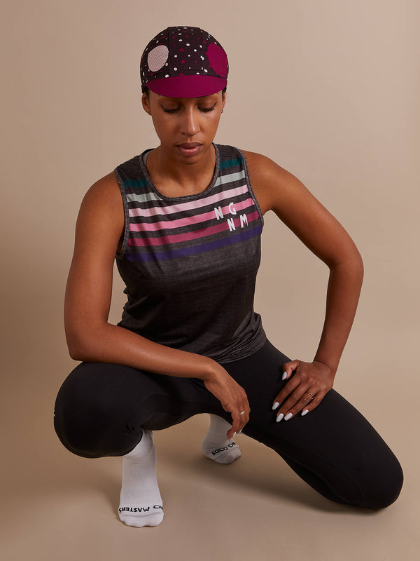 Yoga - Running Tank Top - Dark Heather Grey Healing Circle