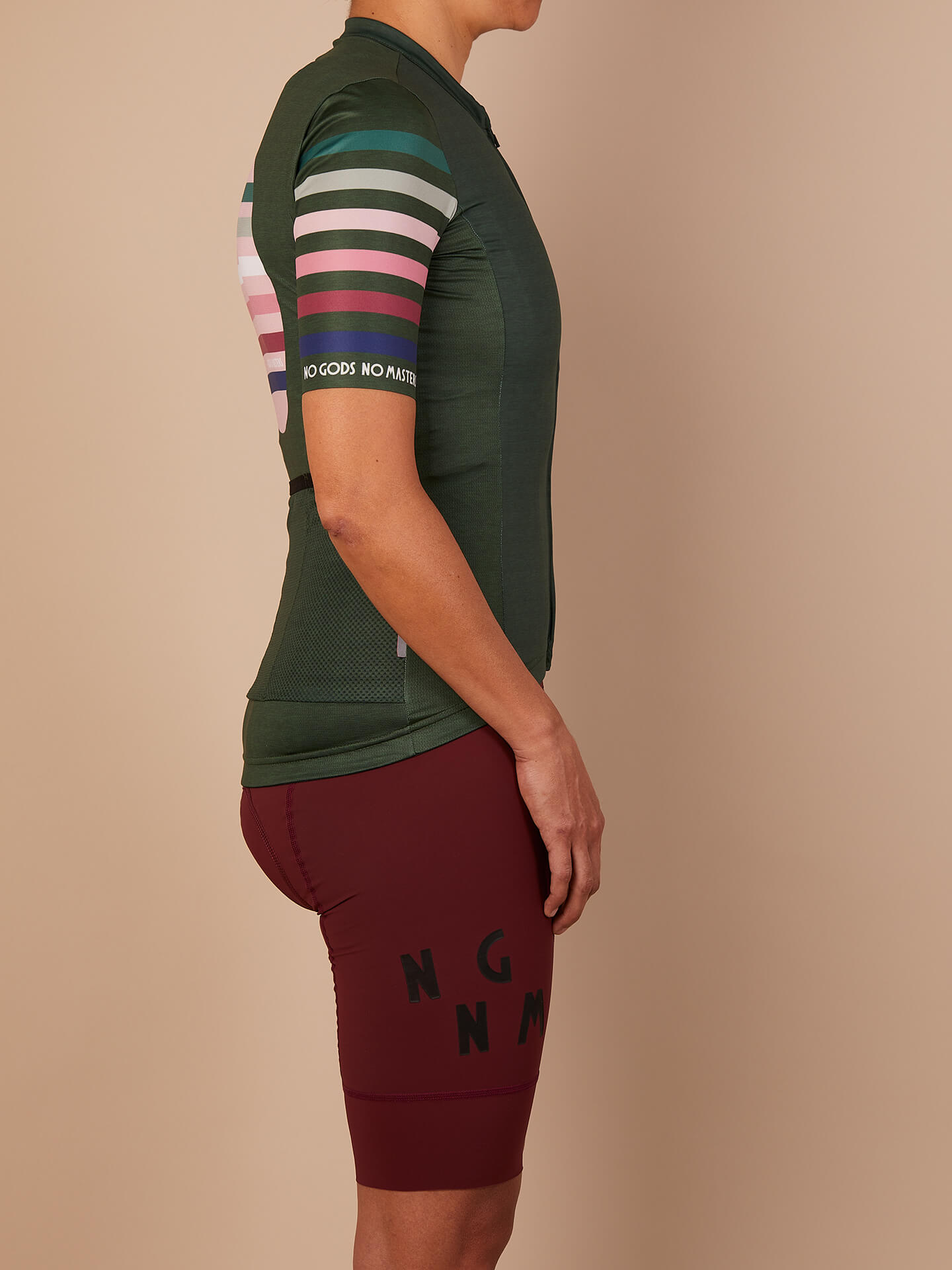 Stripes Jersey - Forest Heather Green Gravel Healing Circle