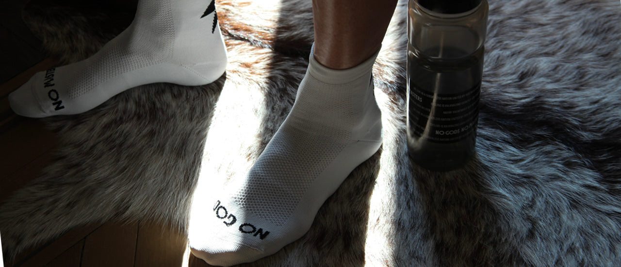 slider|NGNM Power-up cycling socks white front