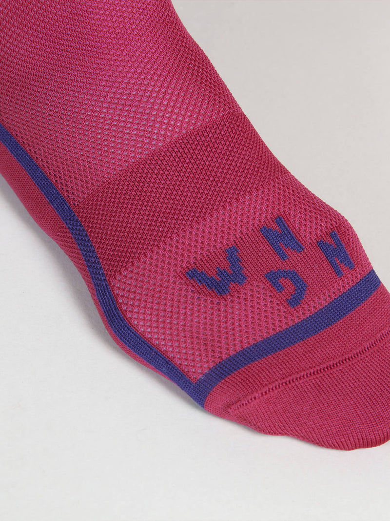 3 Pack T-Section Socks Bundle - Black, White, Burgundy (size 37-41)