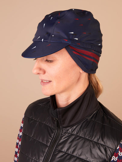 NGNM Winter cap navy blue Mont Ventoux print